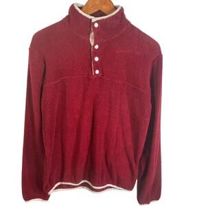 Chicka D Red White Cotton Polyester Pullover Sweatshirt Women's Size Medium m